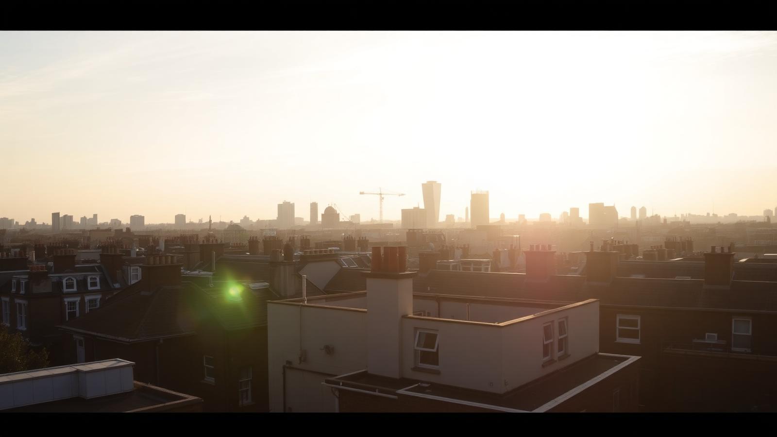 London rooftops at golden hour