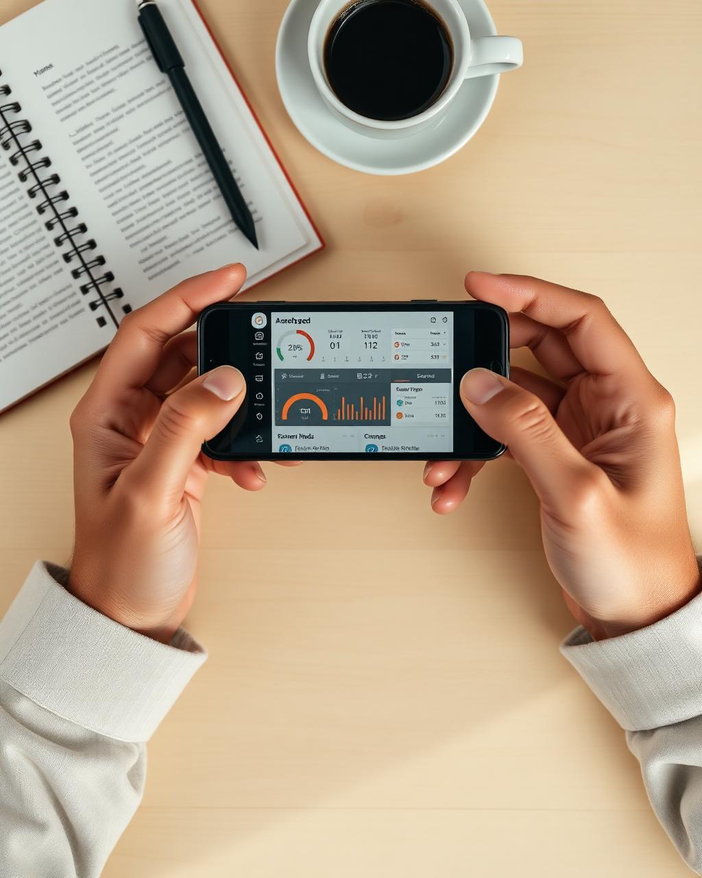 A partner reviewing the dashboard on a phone